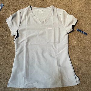 JAANUU Women's 3 pocket v-neck scrub top